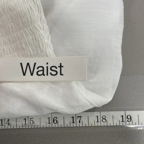 Love Tree Dress Womens Large White Maxi Panel Strapless Smocked Bohemian - Picture 15 of 17